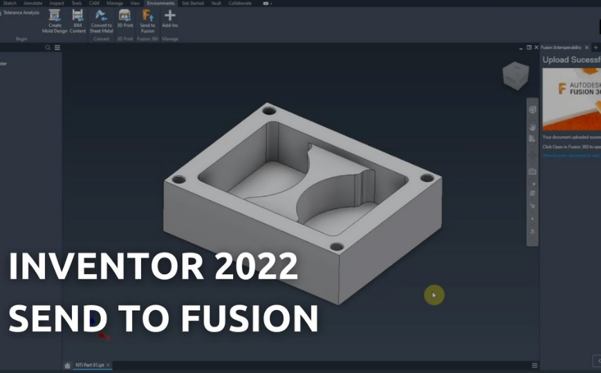 Autodesk Inventor 2022: Send To Fusion 360