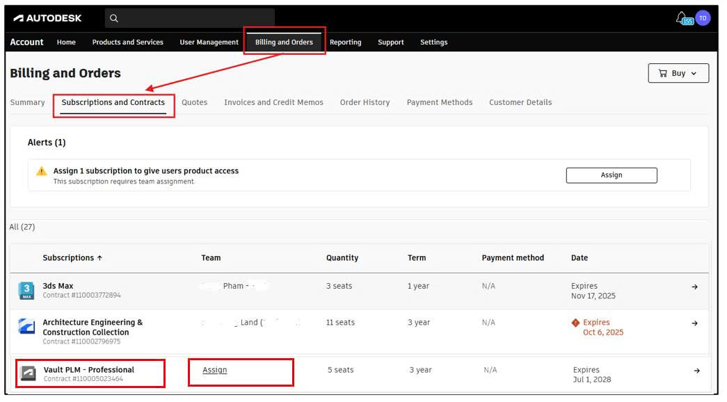 QUY TRÌNH QUẢN LÝ USER - ASSIGN LICENSE AUTODESK