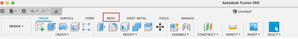 MESH Autodesk Fusion